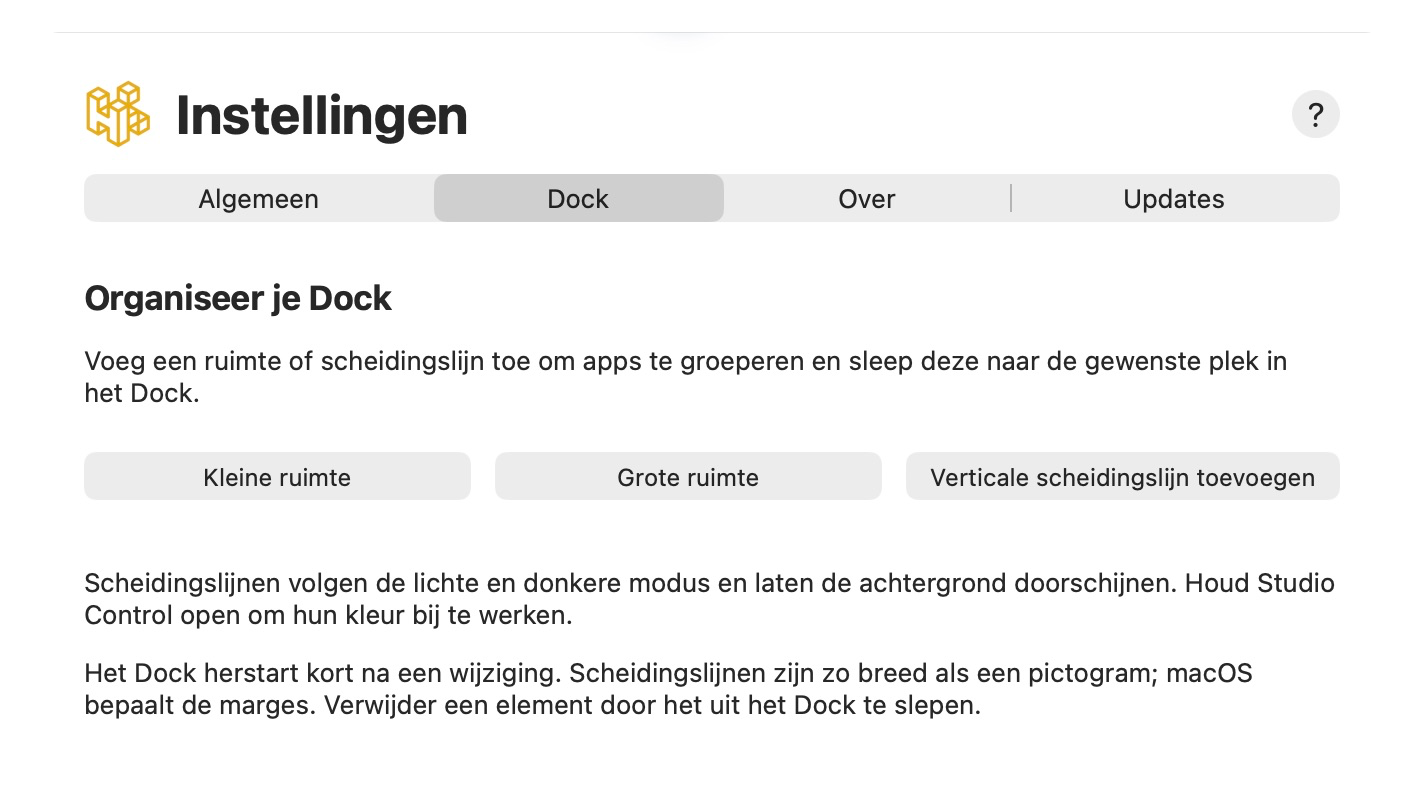 Organiseer je Dock