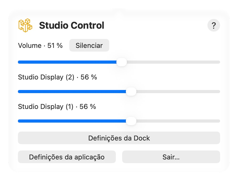 Sempre disponível na barra de menus